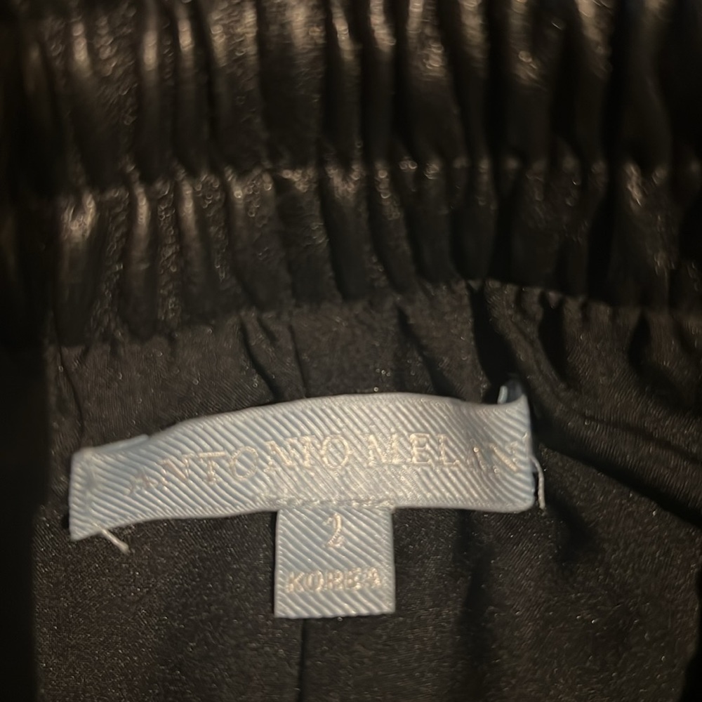 Antonio Melani Luxury Black 100% Leather Jogger Pants for Women - Picture 6 of 16